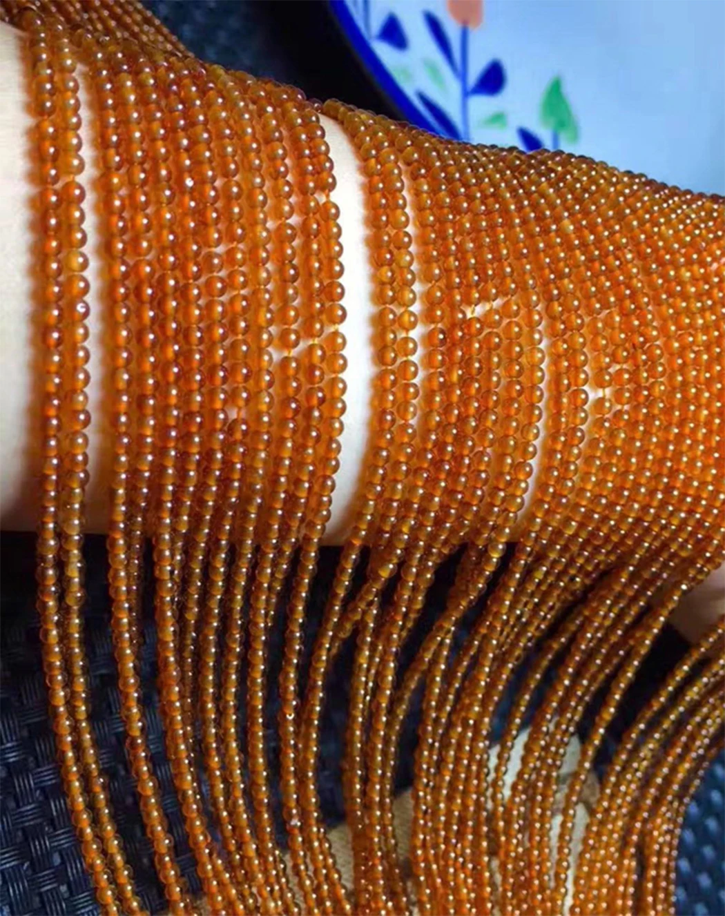 orange garnet ICNWAY Драгоценный Камень делая ювелирные изделия 2-4 мм Лабрадорит Бирюзовый натуральный круглый свободный бисер DIY браслет ожерелье серьги 15 дюймов - Цвет: orange garnet
