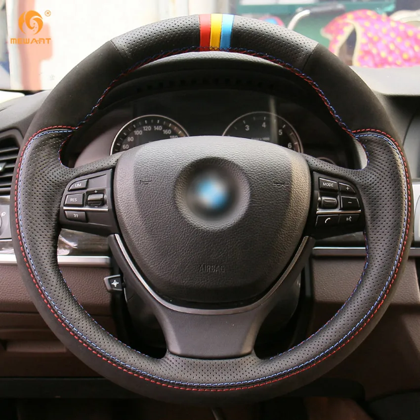 MEWANT черная натуральная кожа замша для BMW F10 2014 520i 528i 2013 730Li 740Li 750Li запчасти|car steering