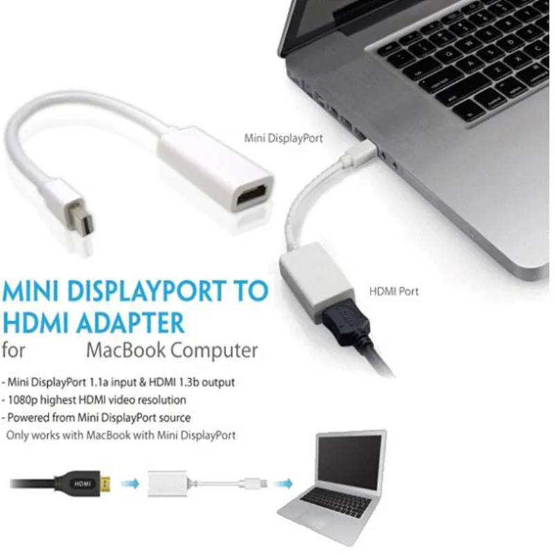 Kebidu высококачественный интерфейс Thunderbolt мини порт дисплея DP HDMI совместимый