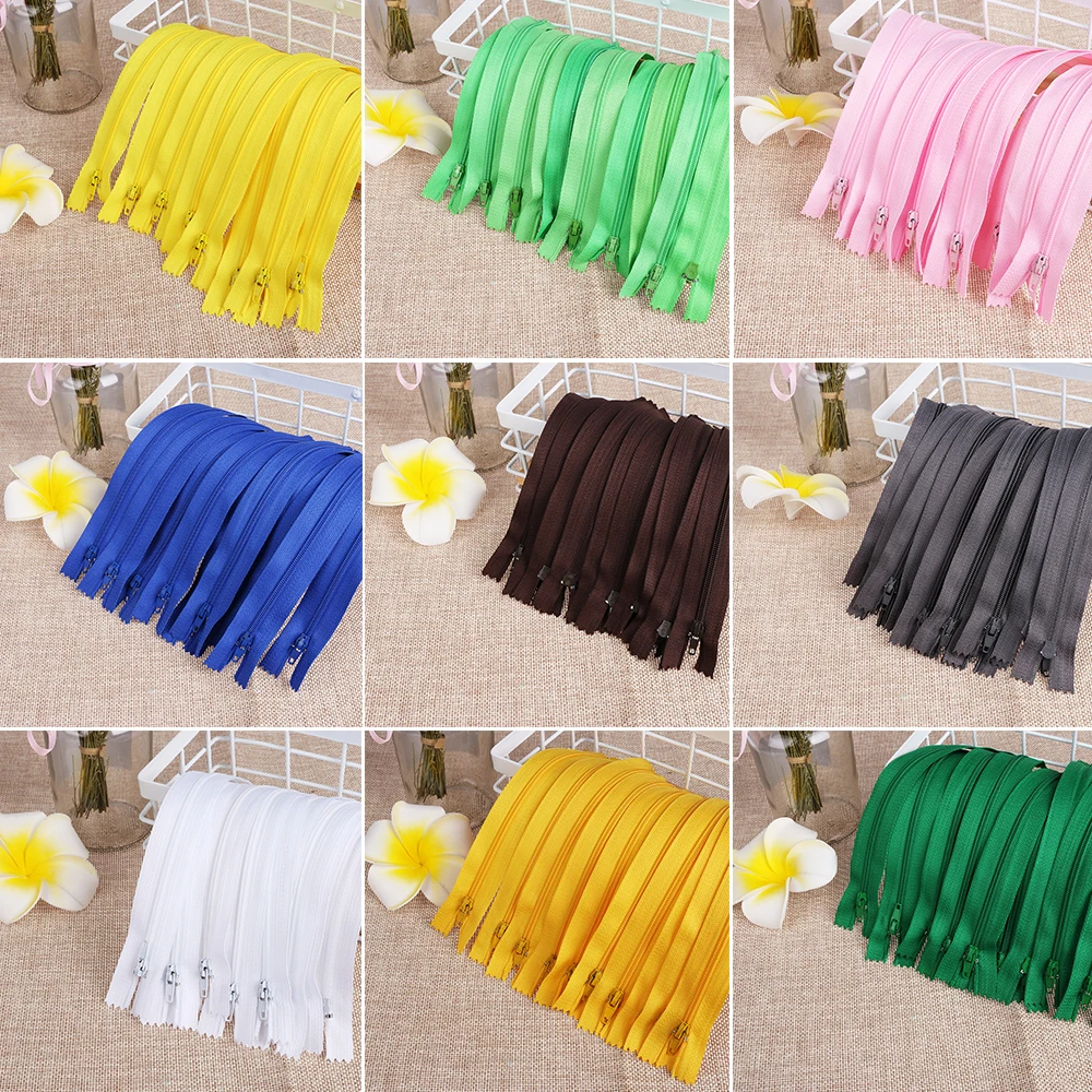 10 шт./лот цветной нейлоновый слайдер на молнии для обуви/одежды/сумок/домашнего