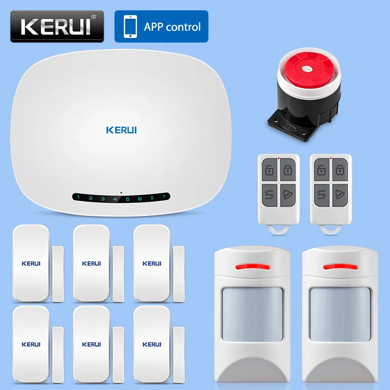 KERUI GSM охранная сигнализация домашняя бизнес охранная сигнализация автоматический набор голосовых подсказок беспроводной датчик сигнализация обнаружения газа