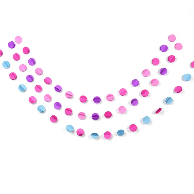 3 м цветной 3D Круглый венок Свадебный декор гирлянда для рождественской