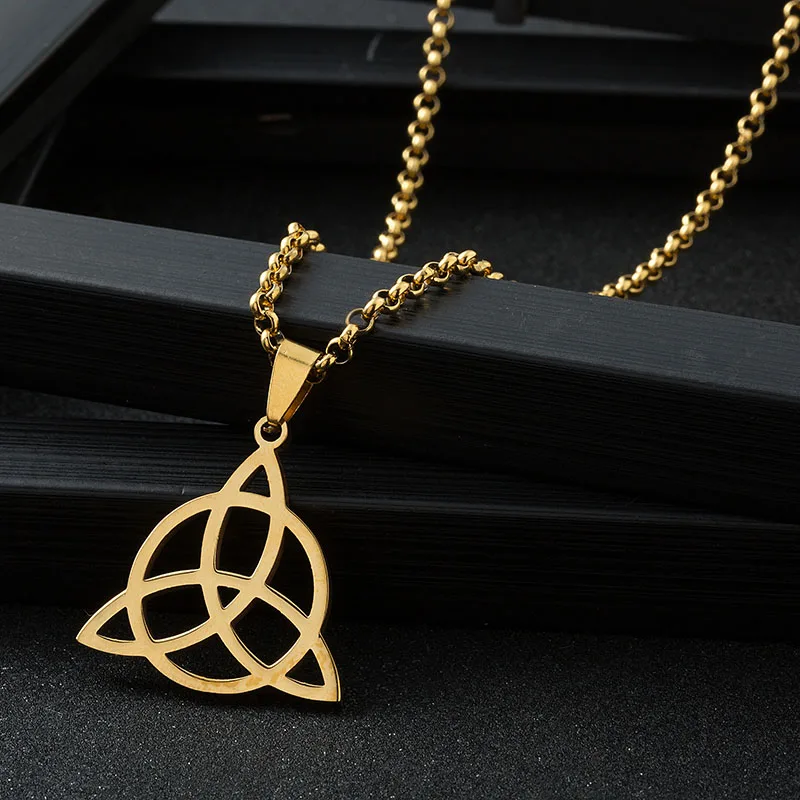 ABAICER WICCA Треугольники руны викингов ювелирные изделия кельтский узлов ожерелья и