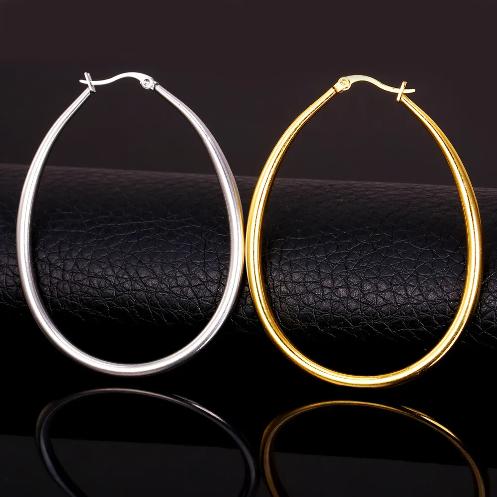 Женские серьги кольца из нержавеющей стали 316L E411|earring tapers|earring genieearrings sterling |