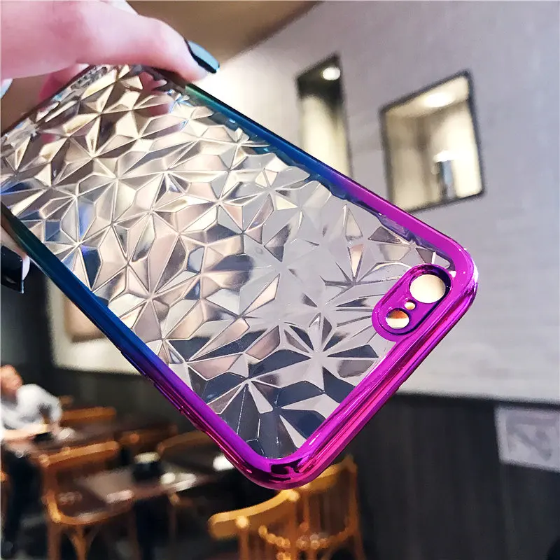 Чехол для iphone XS максимальный чехол покрытие 3D кристалл градиент Алмазная