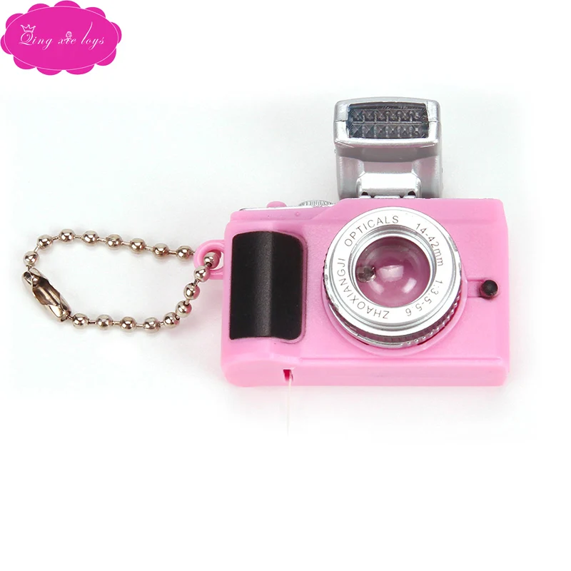 Кукла аксессуары цепочки для ключей Творческий Камера 3 вида цветов светодиодный