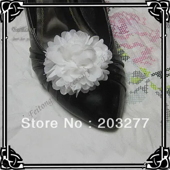 

Wholesale - 24pcs/lot shoe clip with 2'' chiffon flower 3colors for your choose Free Shipping