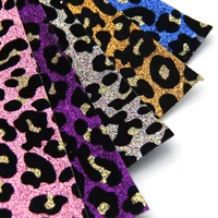 david accessories 2033cm glitter velvet leopard faux synthetic leather fabricdiy garment knotbow bags decoration1yc6998