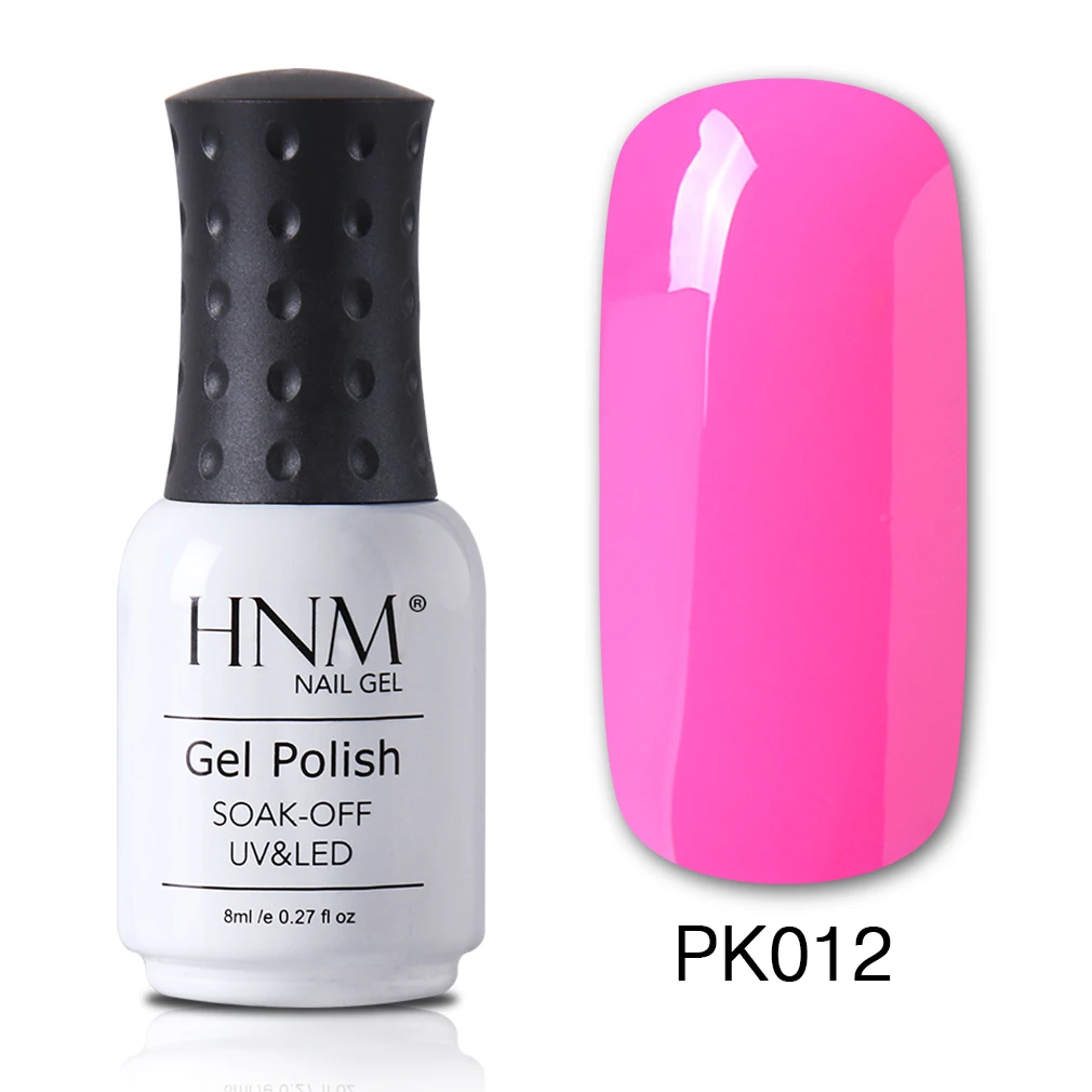 PK012 HNM 8 мл чистый цвет УФ-гель для ногтей светодиодный Гель-лак замачиваемый Гель-лак Полупостоянный Esmaltes Гель-лак замачиваемый гель для ногтей - Цвет: PK012