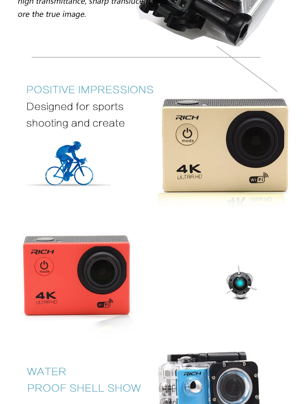 Насыщенная экшн камера wifi HD 1080 P 2 0 lcd 170D объектив go шлем Открытый Cam подводный