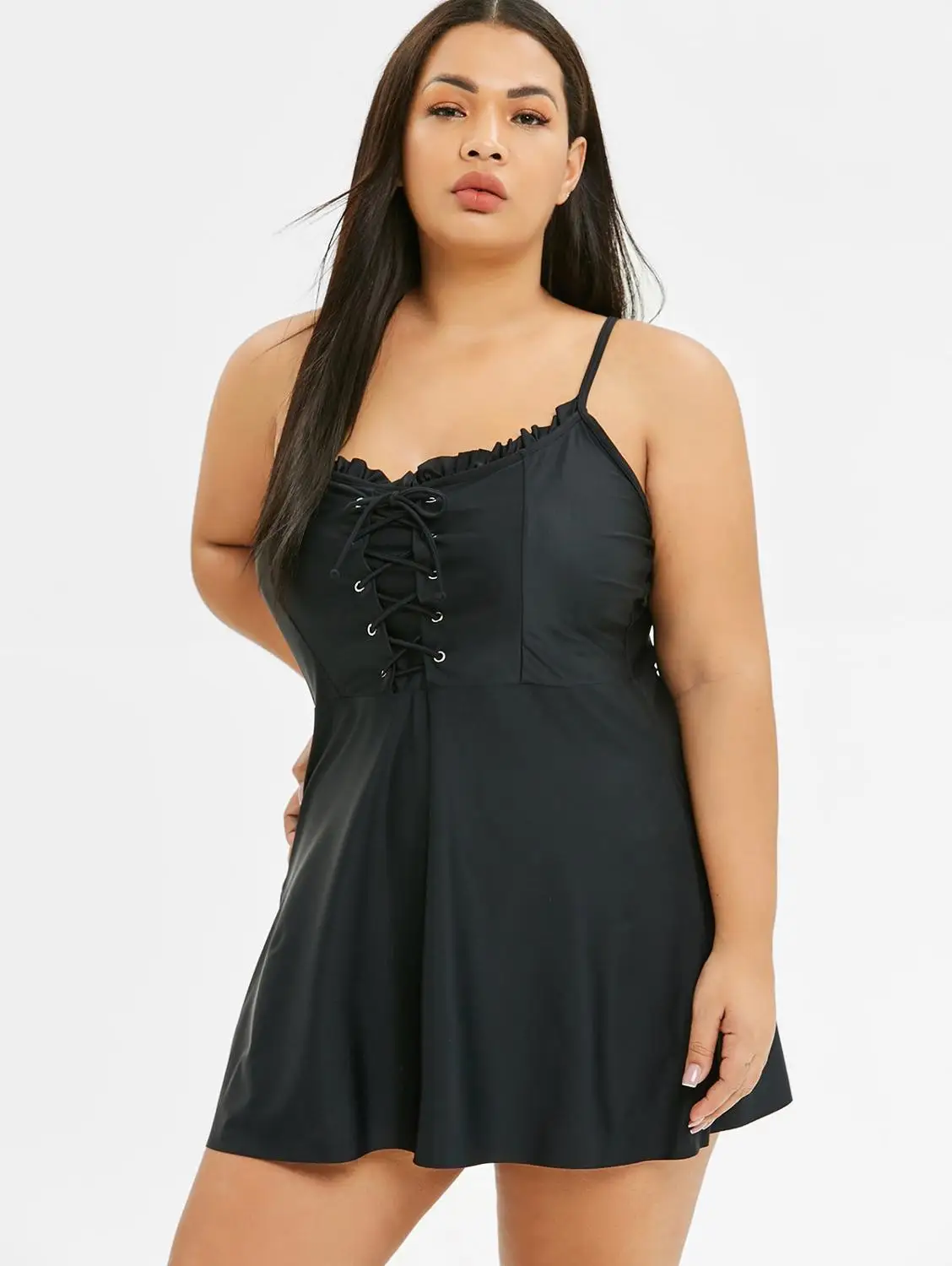 Женский купальник в горошек с рюшами кружевной сексуальный купальный костюм