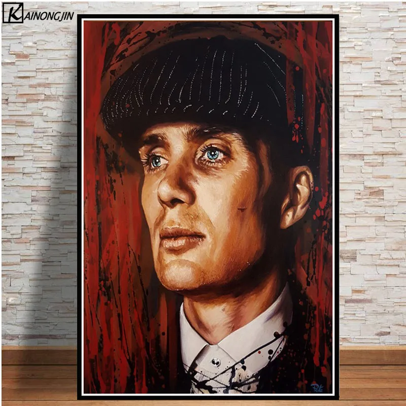 006 Peaky Blinders плакат Cillian Murphy ТВ-шоу киноактер плакаты и принты Холст Живопись стены Искусство картина для комнаты домашний декор - Цвет: 006