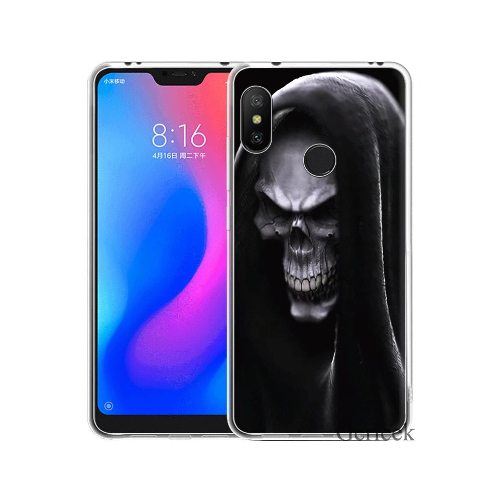Phone Case for Xiaomi Redmi 4A 4X 5 5A 6 6A 7 7A 8A S2 GO K20 Pro Cover Death Skull Shell | Мобильные телефоны и