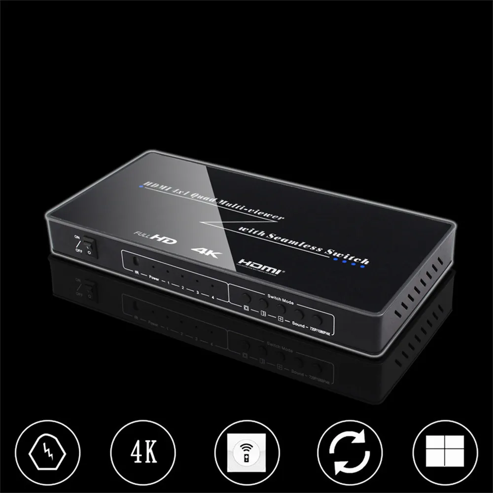 HDMI 4 разветвитель изображения 4k HD многоканальный открытая DNF игра четыре в одном