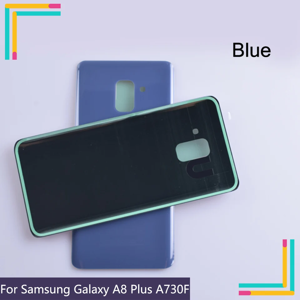 10 шт./лот для Samsung Galaxy A8 + Plus 2018 A730 SM-A730F A730DS A730F Крышка батарейного отсека задняя