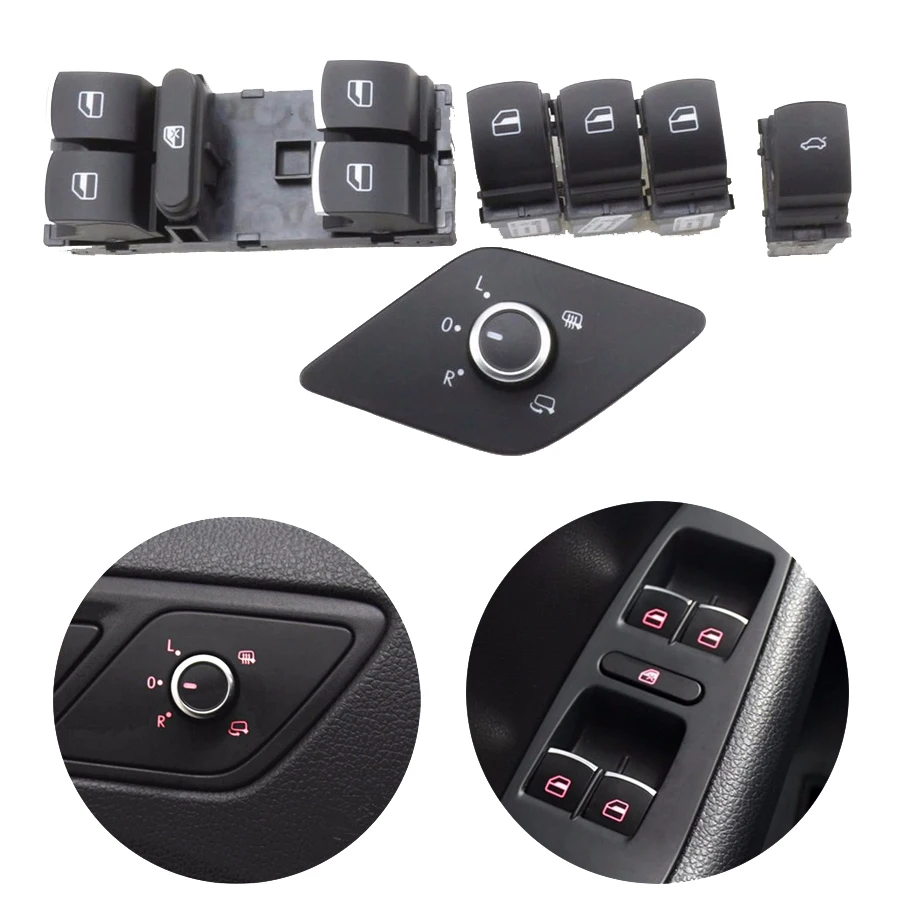 Тук 6 шт OEM окно мастер зеркало крышка багажника Переключатель подходит VW Jetta MK616D