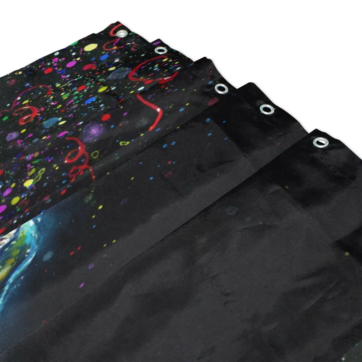 Набор душевой занавески и ковриков с радужным динозавром Забавный