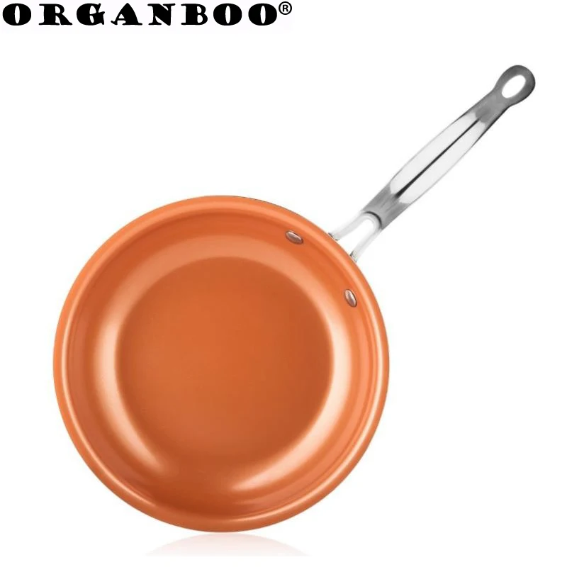 ORGANBOO 1 шт с антипригарным покрытием Алюминий сплав медная сковорода для жарки