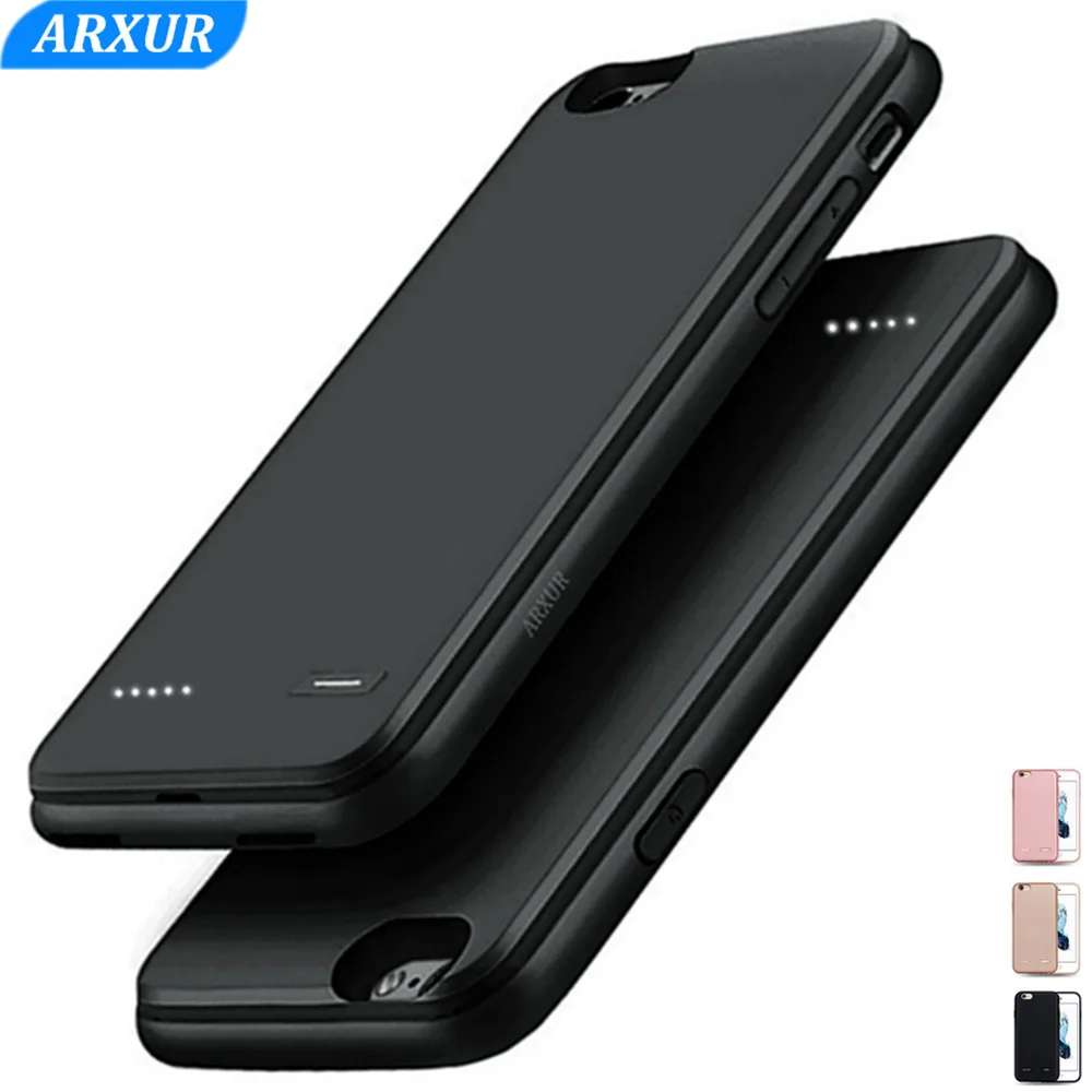 Батарея Зарядное устройство чехол для iPhone 7 6 S Plus заряд тонкий ультра Экстра