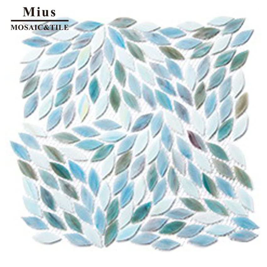 

Tiffany glass tile design leaf pattern custom mosaic design