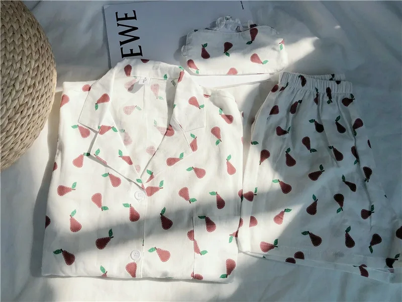 

Fdfklak Casual home clothes print cotton pyjamas women short sleeve summer pijamas set student's nightwear pajamas pijama mujer