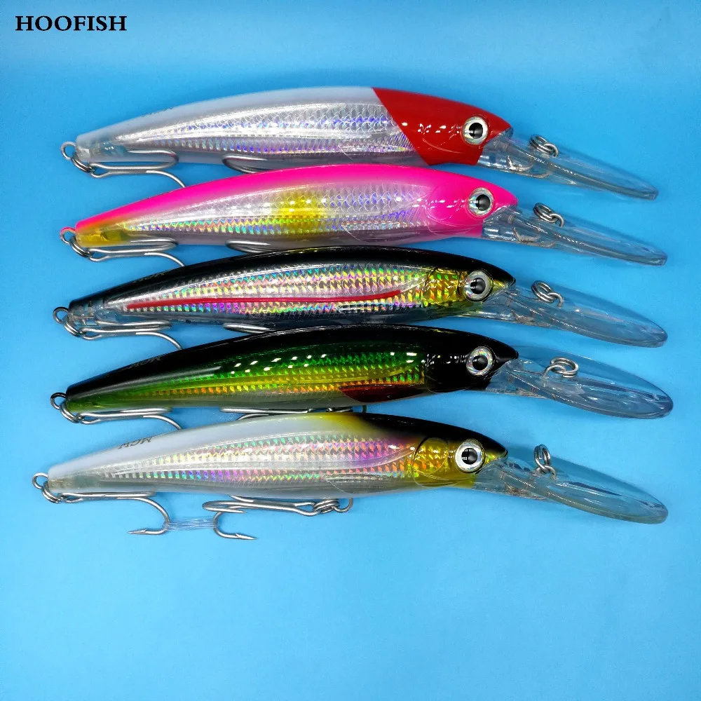 HOOFISH 1 шт. 117 г большая блесна ловля рыбы на блесну блесны 20 см большой язык твердая приманка Высокое качество глубокая приманка для морской рыбалки крепкие крючки