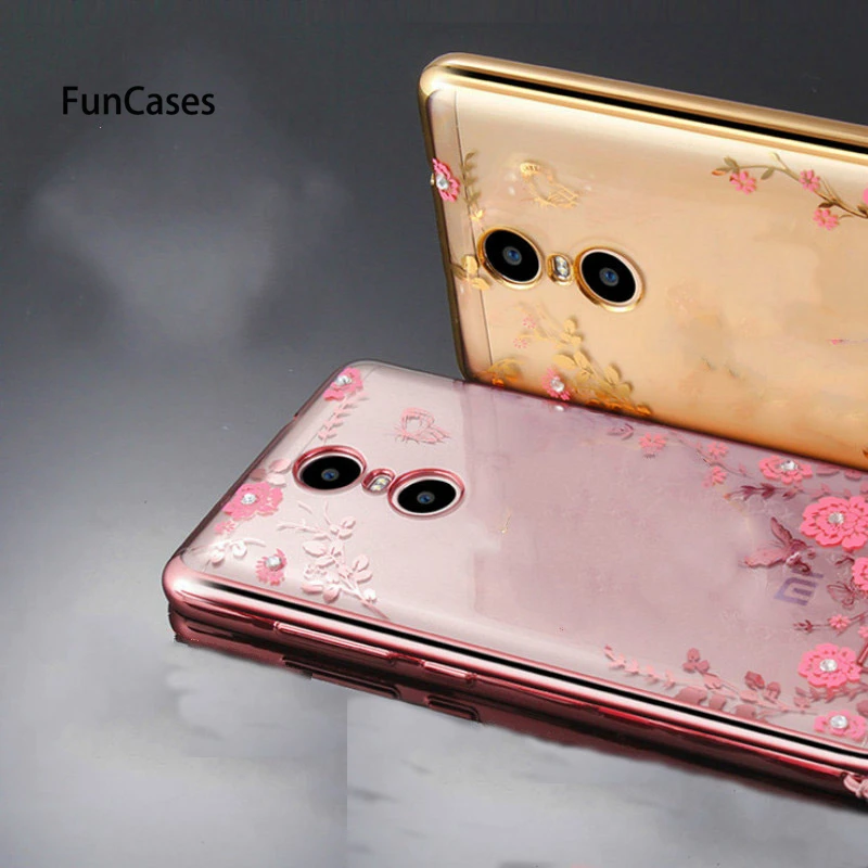 Стразы цветок Алмазный Мягкая случаях на Redmi Note 6 5 Pro 6A 5A плюс Xiaomi A2 Lite Note7