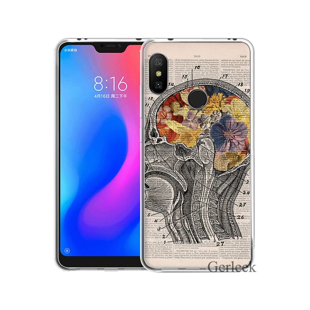 Мягкий ТПУ силиконовый чехол для Xiaomi Redmi 4A 4X 5 5A Plus 6 6A Pro S2 Анатомия человека органа