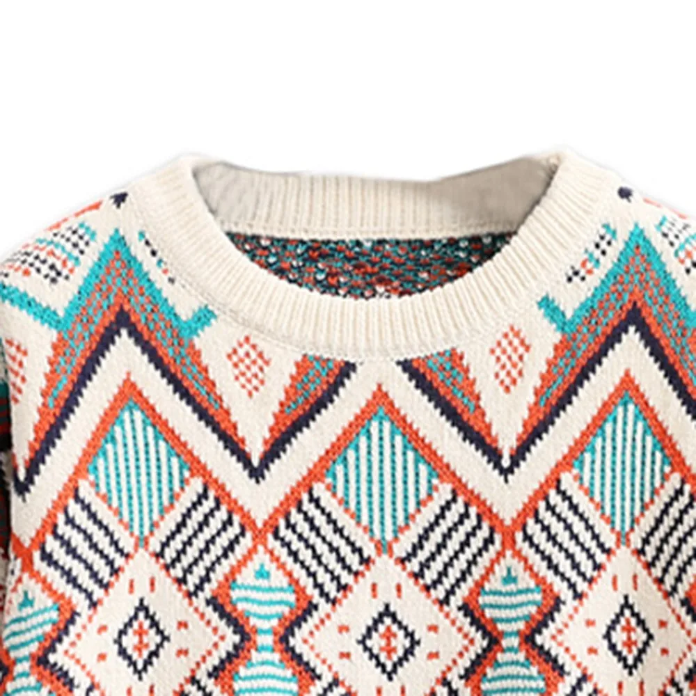 Korean Fashion Casual Knitted Sweater Female Geometric Print Best Selling Autumn Knit Top Winter Pullover Bottoming Women Jumper | Женская