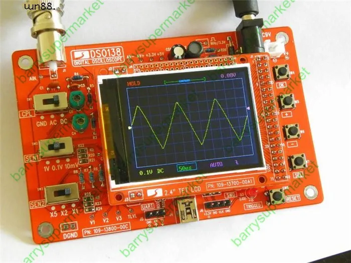 Цифровой осциллограф DSO138 2 4 дюйма с щупом STM32 F103C8|arm cortex-m3|oscilloscope digitaloscilloscope diy |