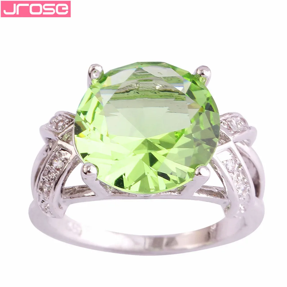 Женское кольцо с зеленым и белым фианитом размер 6 7 8 9 10 11 12 13|ring size|ring size 6fashion rings |