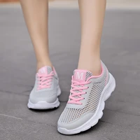 summer casual shoes woman lace up platform flats female breathable air mesh women shoe soft ladies sneakers new walking footwear