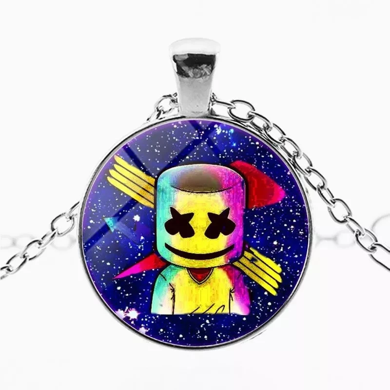 ZSQH DJ Marshmello 7 стиль кулон ожерелье для детей косплей костюм аксессуары милые Marshmallo