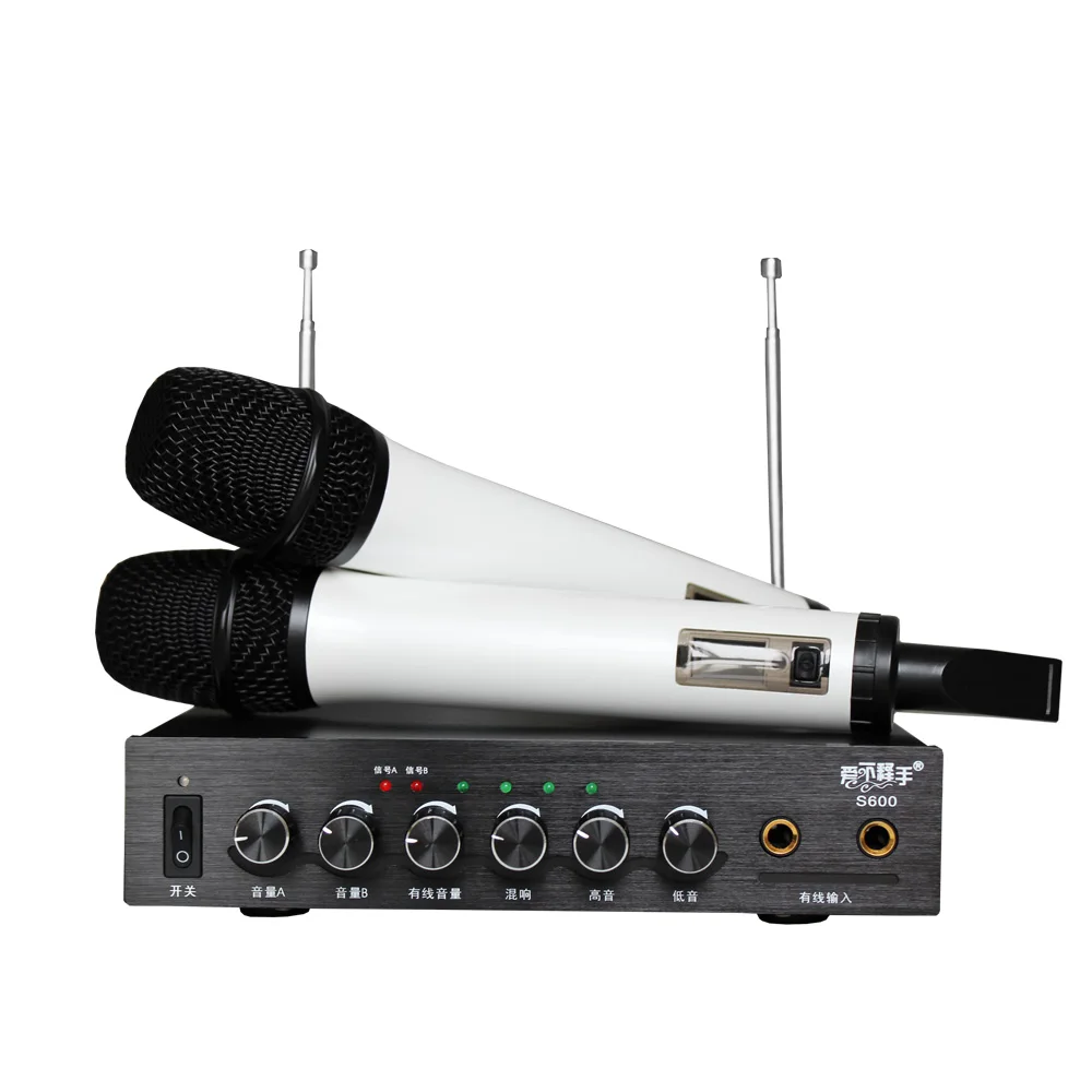 S600 Профессиональный UHF Беспроводной микрофон Системы 2 канальный ручной