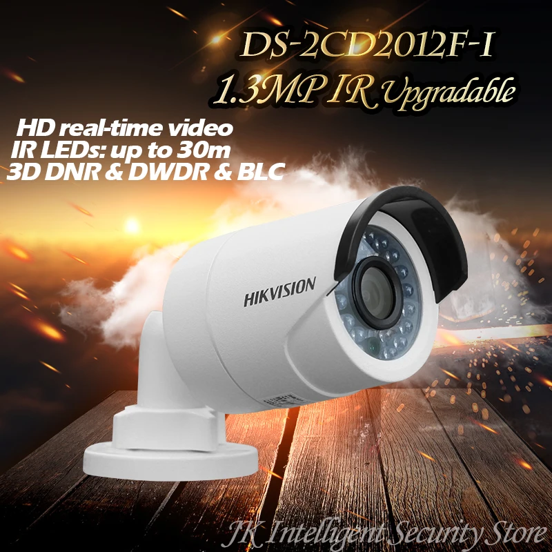 Hikvision английская версия ds 2cd2012f i 1.3mp ИК Пуля сети Камера IP66 HD видео в режиме