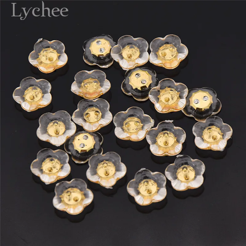 Lychee Life 20 шт. прозрачные пуговицы в форме цветка принадлежности для шитья DIY