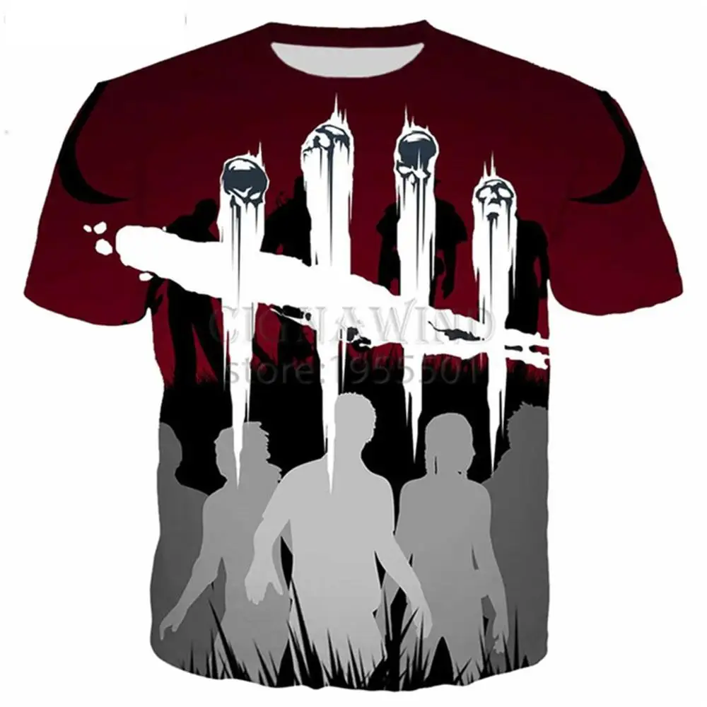 Новинка популярная футболка Dead by Daylight мужская и женская с 3D принтом новинка