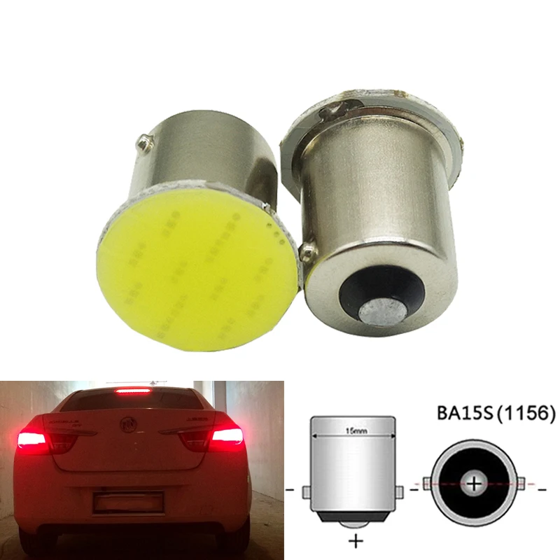 1x S25 P21W 1157 Bay15d 1156 BA15S COB автомобильный мотоцикл светодиодный сигнальная Поворотная