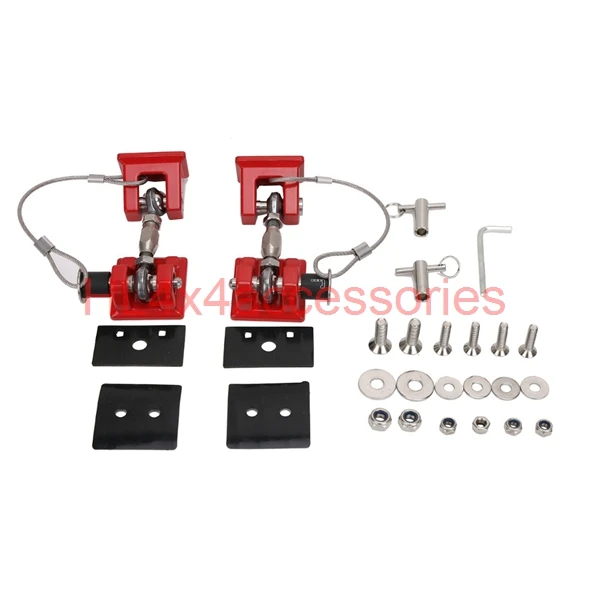 2pcs Zinc alloy Car Engine Security Hood Lock Catch Latch Anti-Thief For Jeep Wrangler JK 07UP 4x4 accessories | Автомобили и