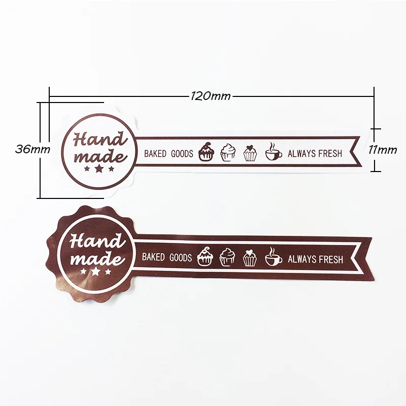 

60pcs/lot 'Handmade BAKED GOODS' Vintage Sealing Sticker DIY Gifts Posted Bake Package Decoration Label Stickers Scrapbooking