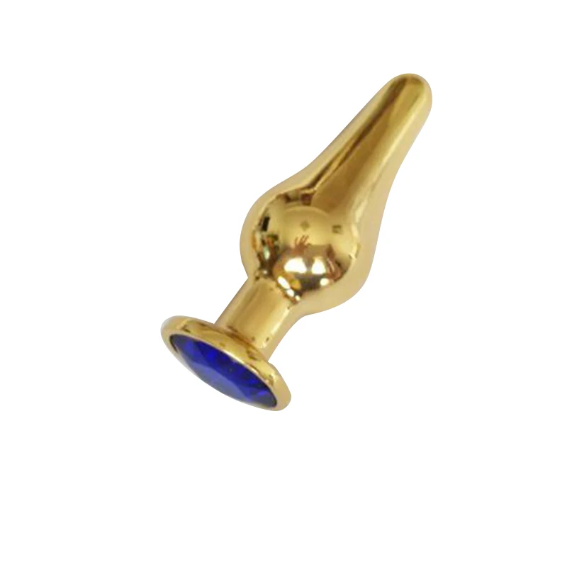 Stainless Steel Big Anal Plug Butt Beads Crystal Base Gold Anus Prostate Stimulator Backyard Sex Toys Dildo for Men Women Gay |