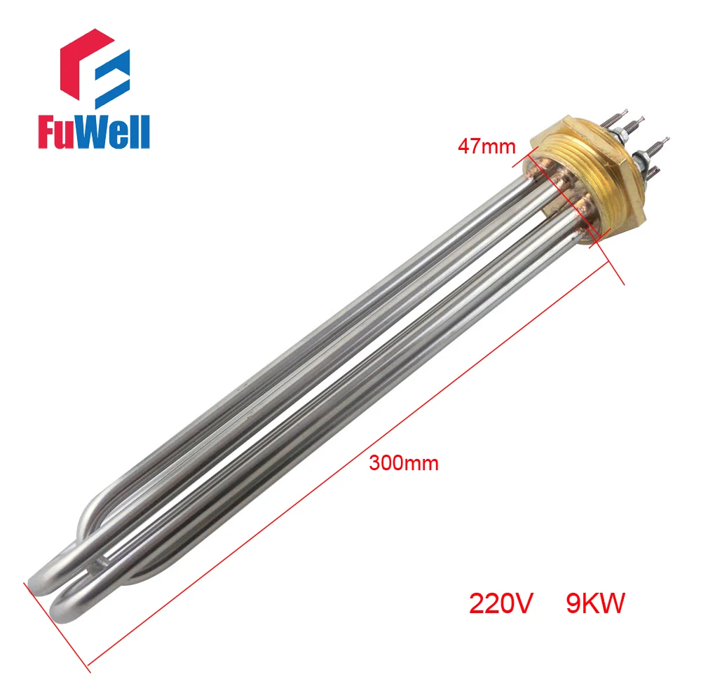 Нагревательная трубка с Медной головкой из нержавеющей стали 1 5 дюйма 220 В 9 кВт