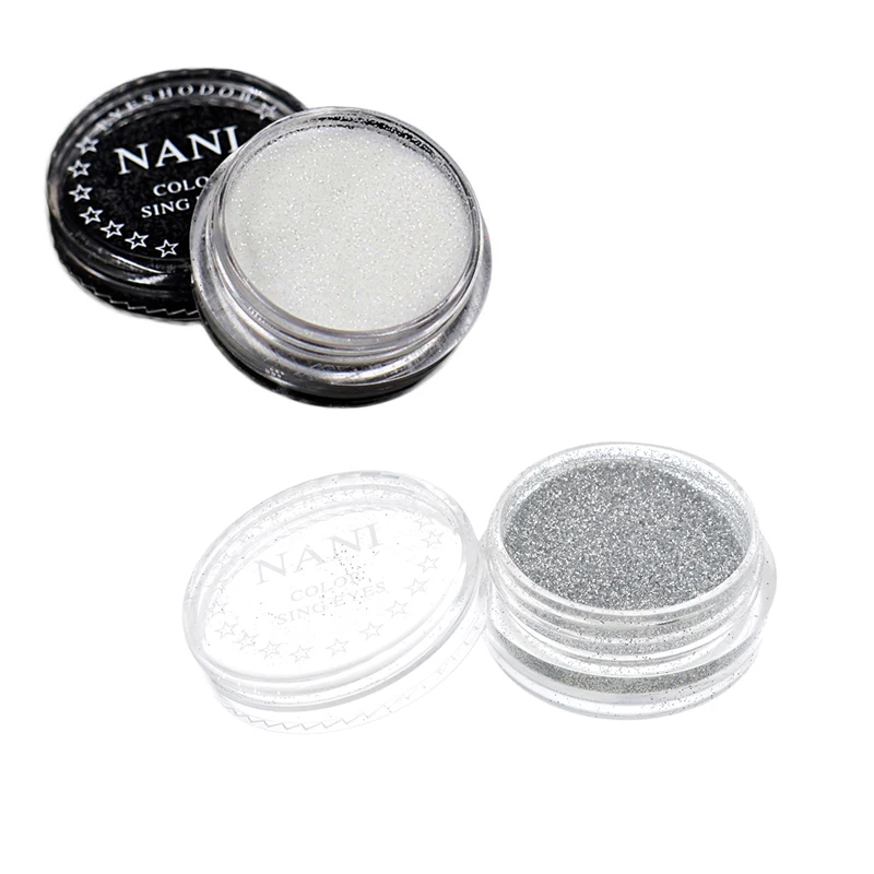 2pcs 1set 2/6 шт./компл. косметика для глаз для губ Уход за кожей лица макияж продолжительный блеск порошок монохромным принтом «глаза» для невесты с жемчужинами Порошковые блестки сияющая макияж - Цвет: 2pcs 1set