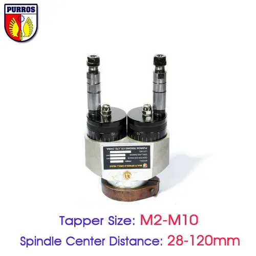 

Adjustable 2 Spindle Tapper Head, Spindle Center Distance:28 to 120mm, Multiple Two Spindle Tapping Heads, Multi Spindle Heads