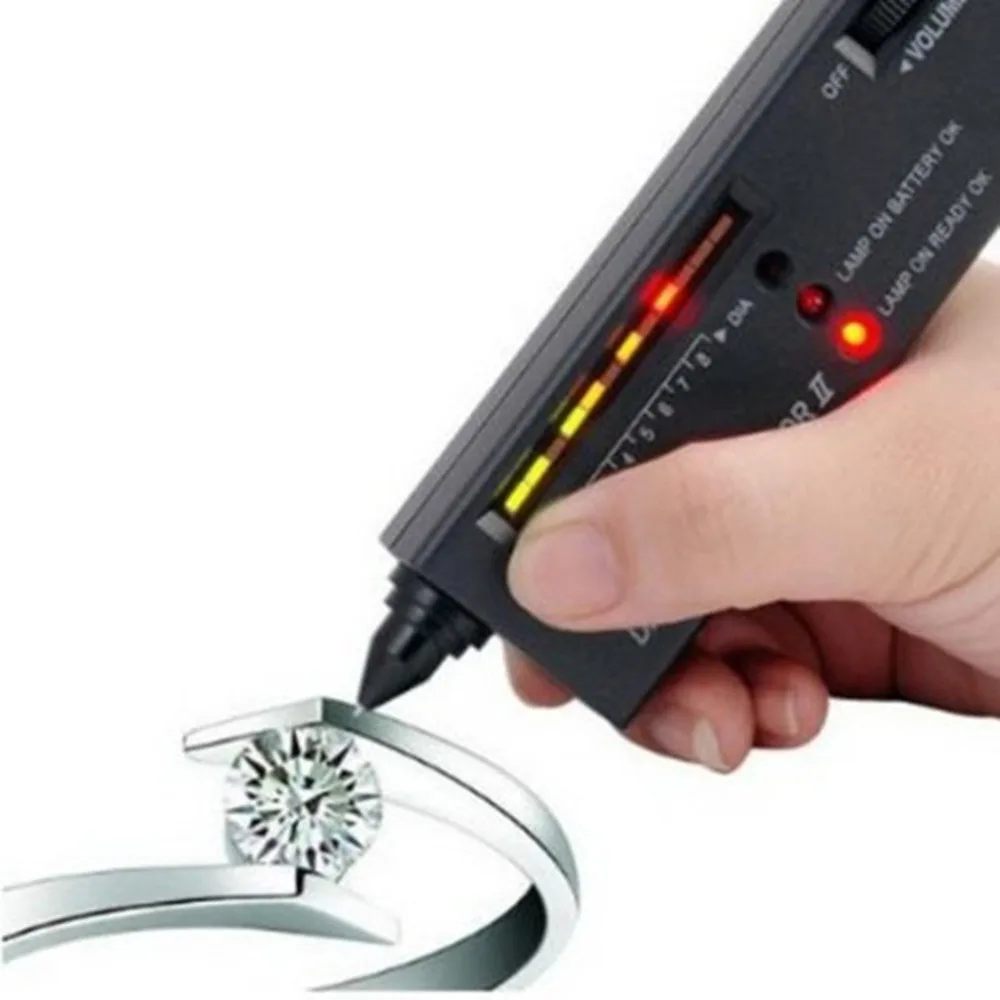 Diamond Gems Tester Pen Portable Gemstone Selector Tool LED Indicator Accurate Reliable Jewelry Test | Инструменты
