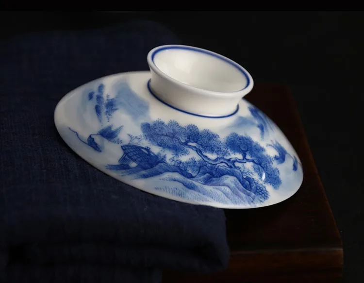 170 мл благородный Gaiwan ручная роспись пейзаж фарфоровая чайная чаша китайский кунг-фу чайный сервиз, кружка для вина художественная Коллекция украшения