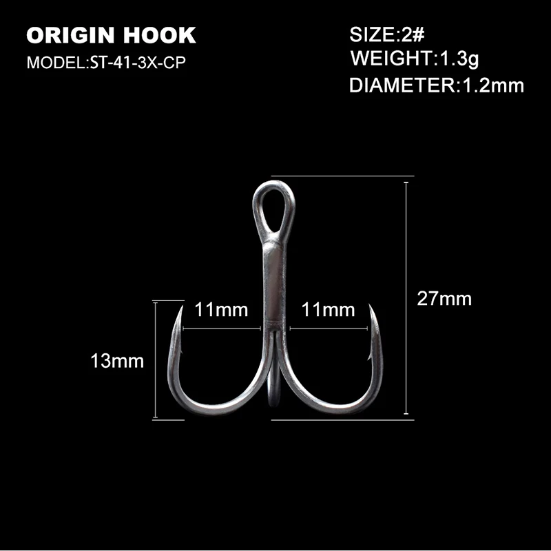 20 шт./лот супер острый Рыболовный крючок тройной 2/4/6/8/10 # Высокоуглеродистая сталь