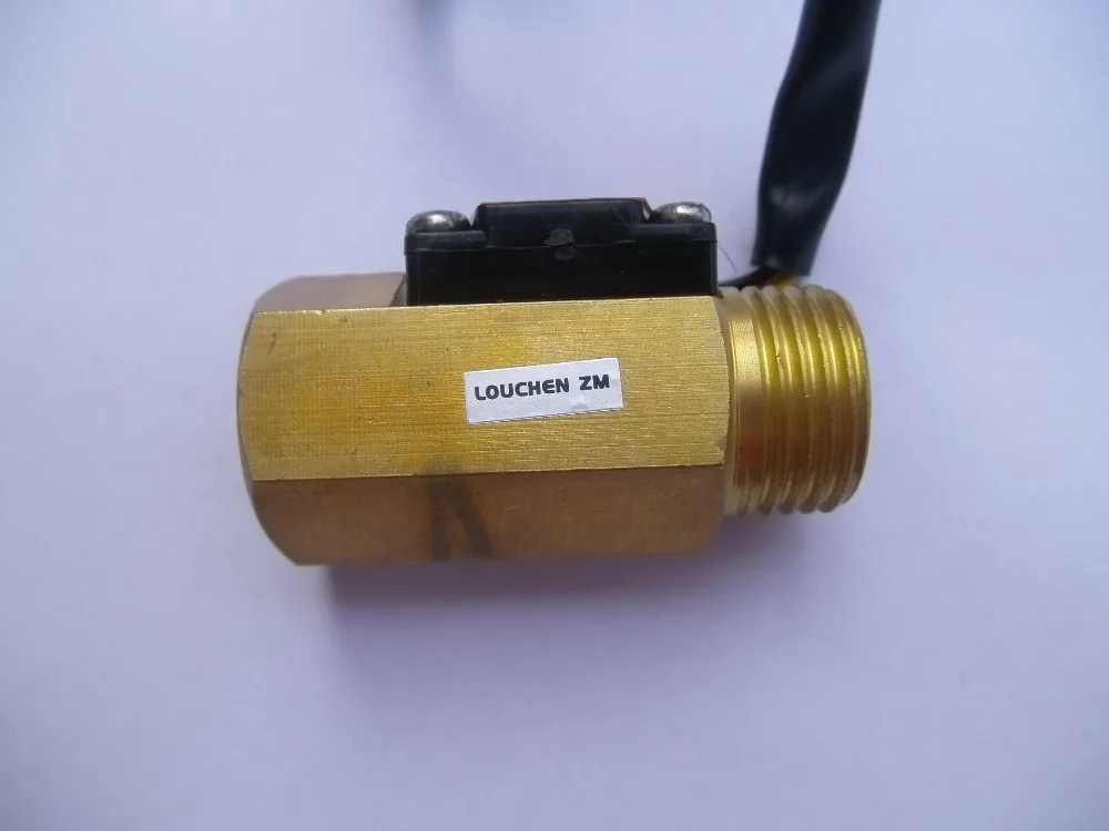 2pcs50mm G1/2 наружная резьба латунный эффект Холла Датчик расхода воды расходомер