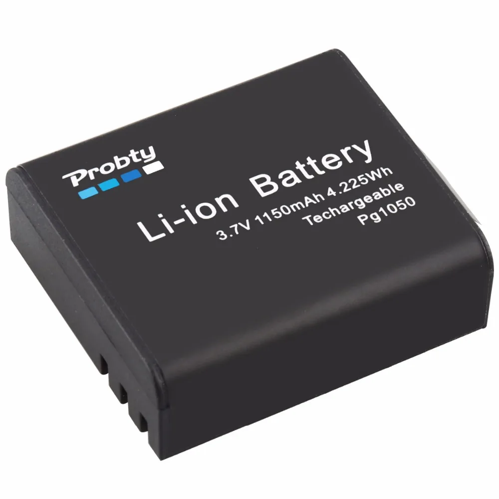 4 аккумулятора PG1050 SJ4000 PG900 + зарядное устройство с USB и ЖК-дисплеем для SJCAM SJ5000 SJ6000