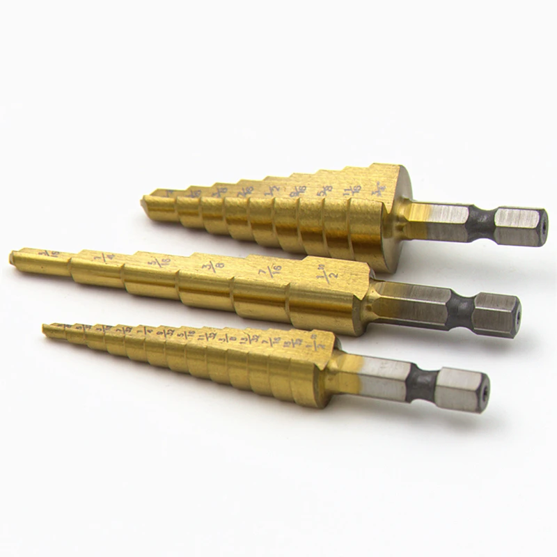 Ступенчатое сверло из быстрорежущей стали от 1/4 &quotдо 3/4&quot для